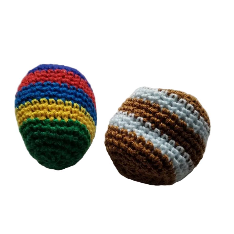 Multicolored Hand Crochet Sack Ball Kick Toy 1 Ball