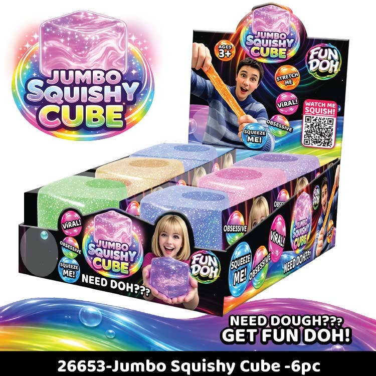 Fun Doh JUMBO Squishy Cube | Viral Assortment