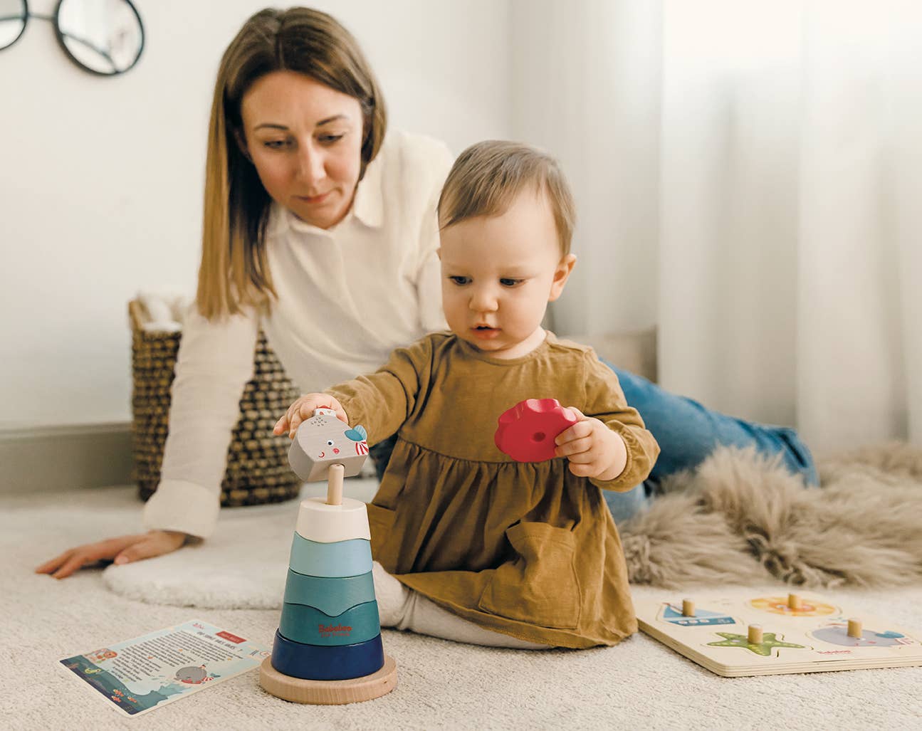 Wilma Whale Wooden Stacking Toy [18+ Months]