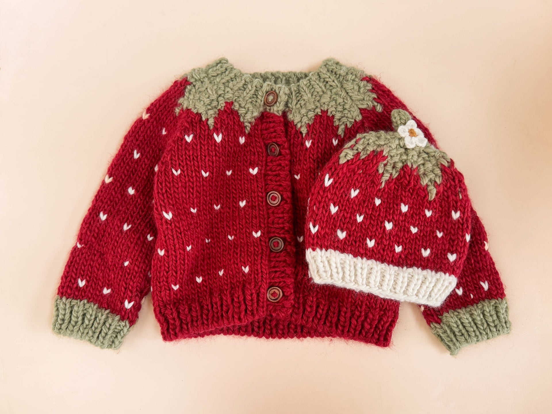 Strawberry Cardigan Baby Kids Sweater Winter Girls Clothing