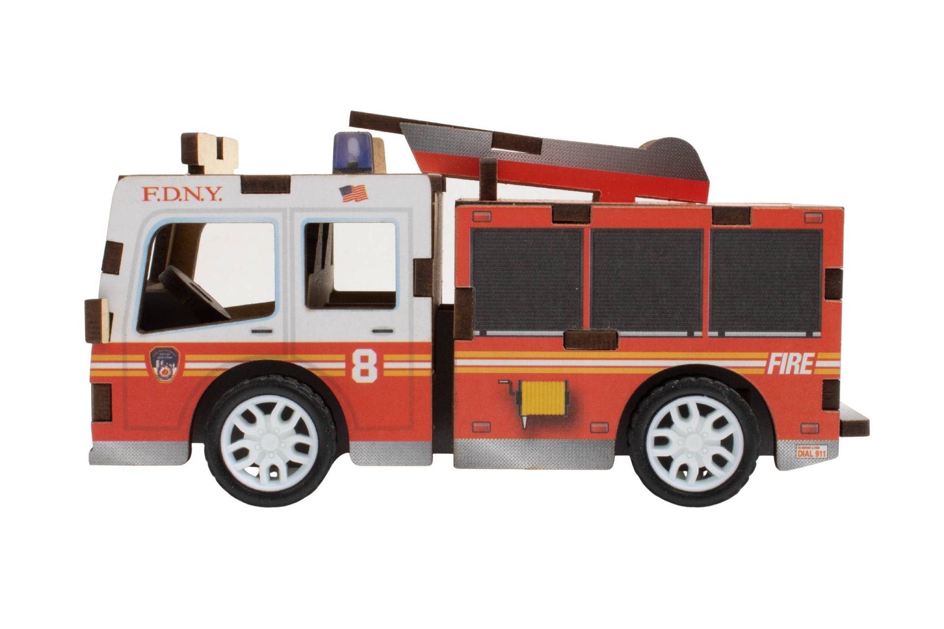 FDNY 3D WOOD FIRE TRUCK PUZZLE