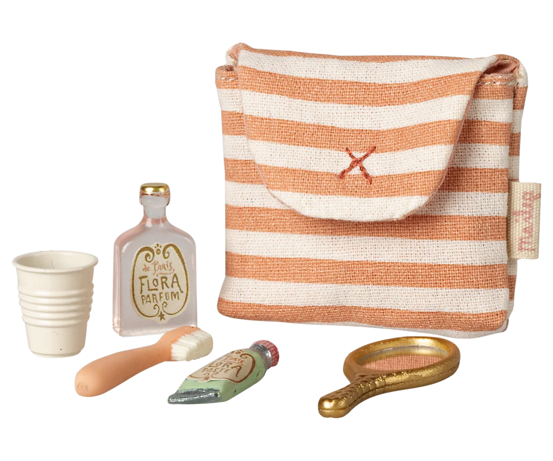 TOOTHBRUSH SET IN BAG, MOUSE - RED STRIPE