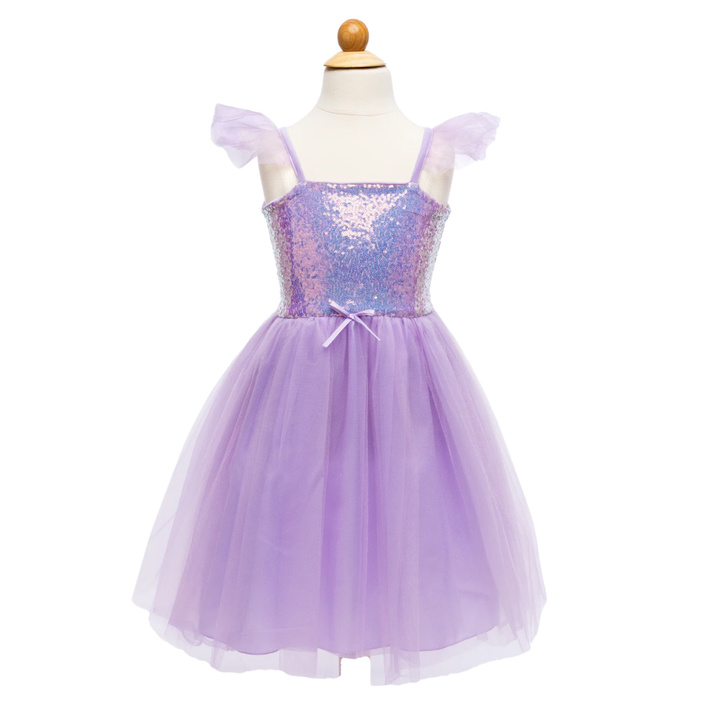 Sequins Princess Dress, Lilac, Size 7-8