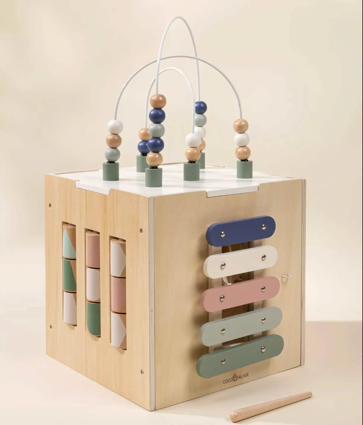 COCO VILLAGE WOODEN ACTIVITY CUBE