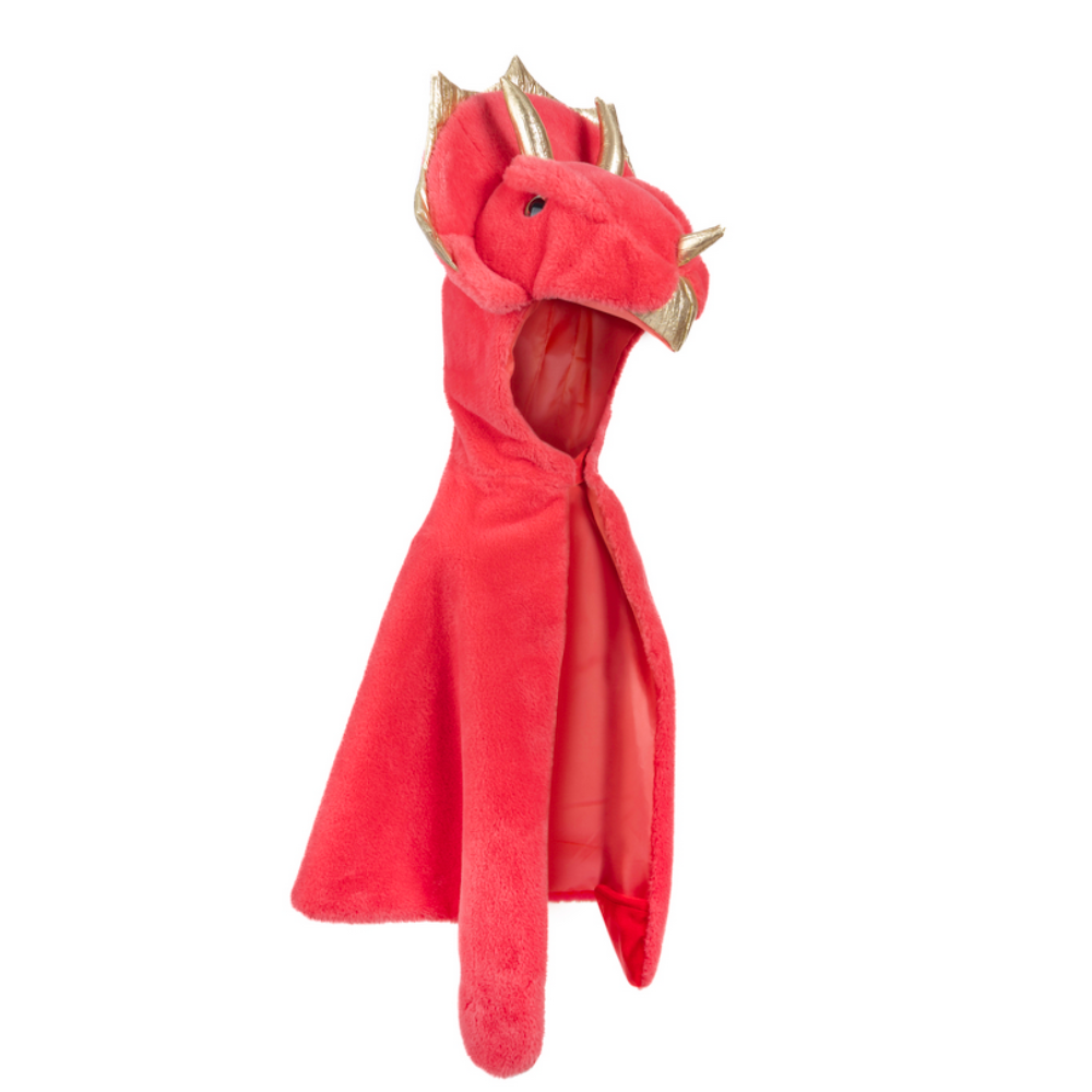Triceratops Cuddle Cape, Red, Size 2T