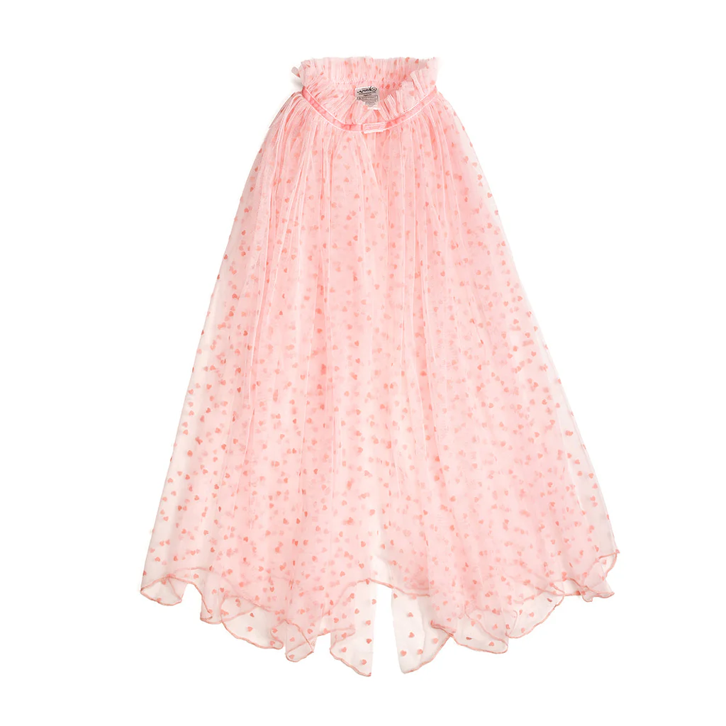 FLOCKED HEART CAPE