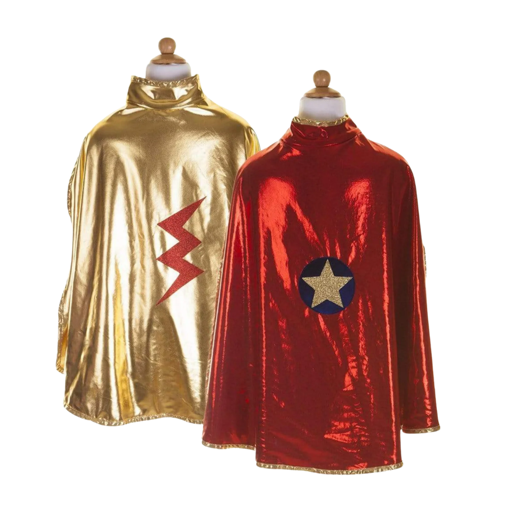 REVERSIBLE WINDER CAPE RED/GOLD