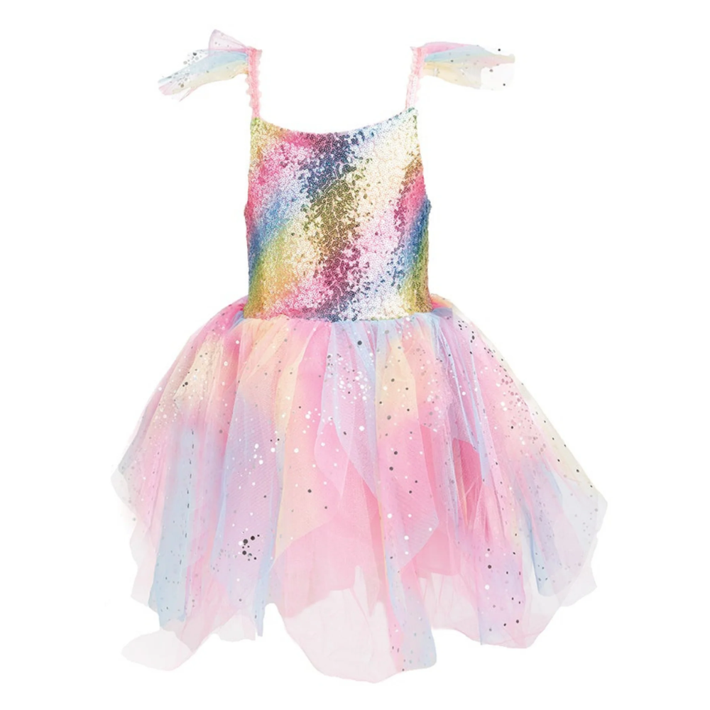 Rainbow Fairy Dress & Wings 3-4