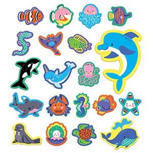 STICKABLE BATH SHAPES OCEAN LIFE