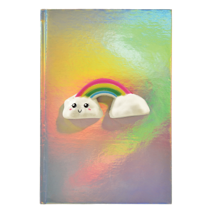 Rainbow Squishy Holographic Journal-Kidding Around NYC