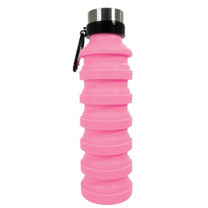 Silicone Collapsible Water Bottle Pink-Kidding Around NYC