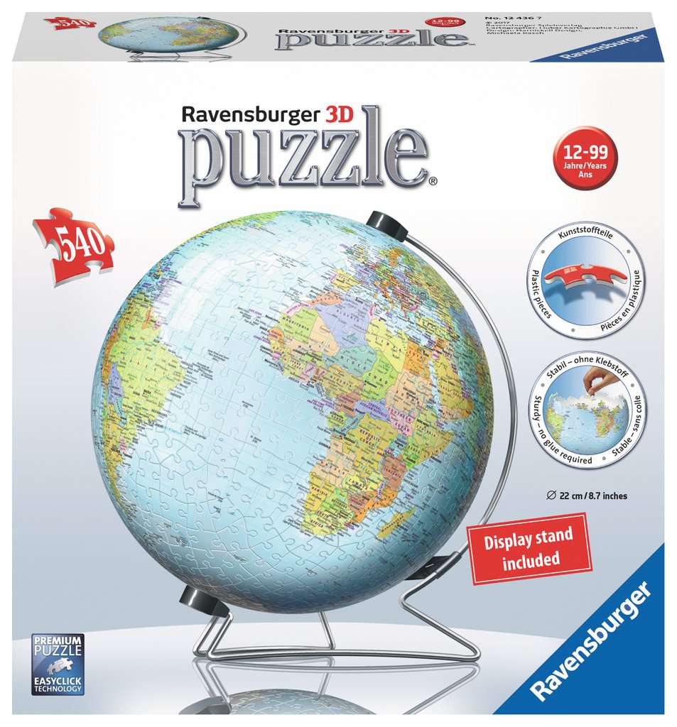 Ravensburger The Earth Globe 550 Piece 3D Jigsaw Puzzle