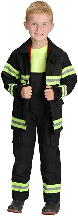 Jr. Firefighter Suit, size 4/6 (Black)