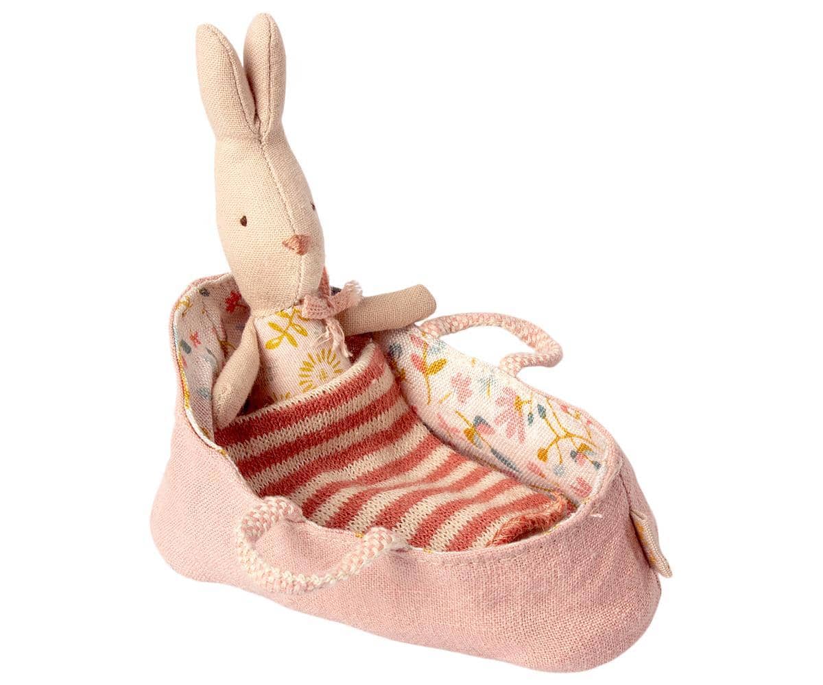 My Rabbit In Rose Carry Cot Dollhouses & Accessories