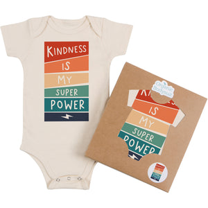 Kindness is My Super Power Bodysuit 3-6 months (Organically Made in USA)