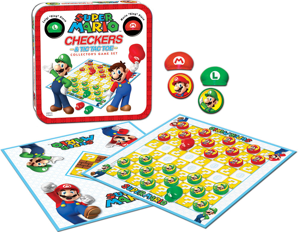 Super Mario vs. Luigi Checkers & Tic Tac Toe