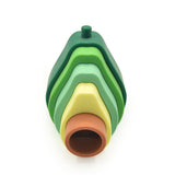 AVOCADO SILICONE STACKING BABY TOY