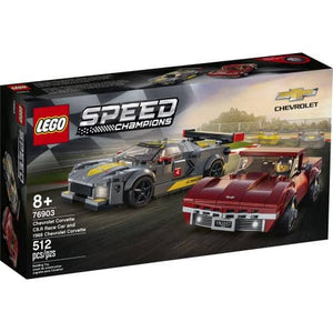 LEGO 76903 Chevrolet Corvette C8.R Race Car and 1968 Chevrolet Corvette (512 Pieces)