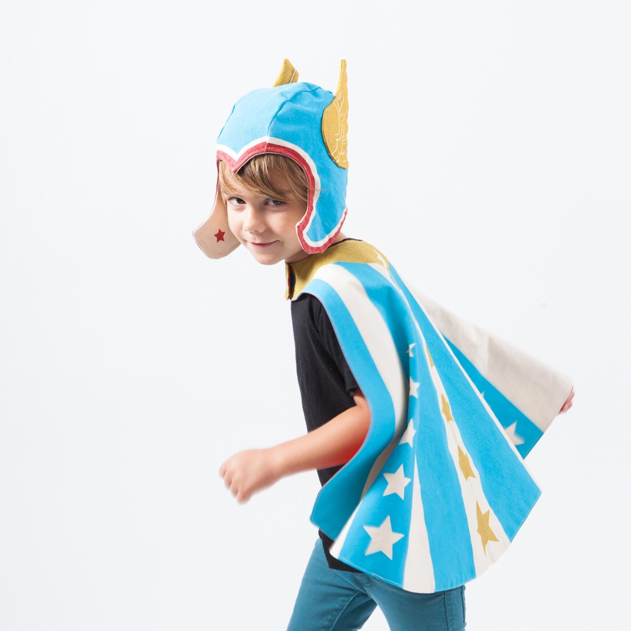 Blue Cape and Hat Hero Set (Made in the USA)