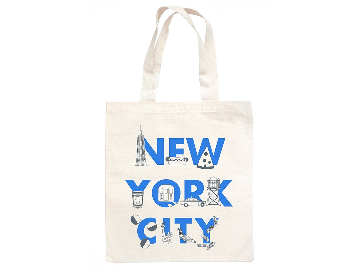 NEW YORK CITY FONT GROCERY TOTE