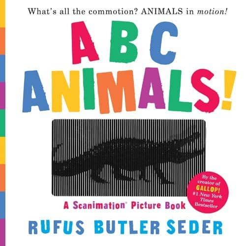 Abc Animals Scanimation Book (Board Book)-Kidding Around NYC