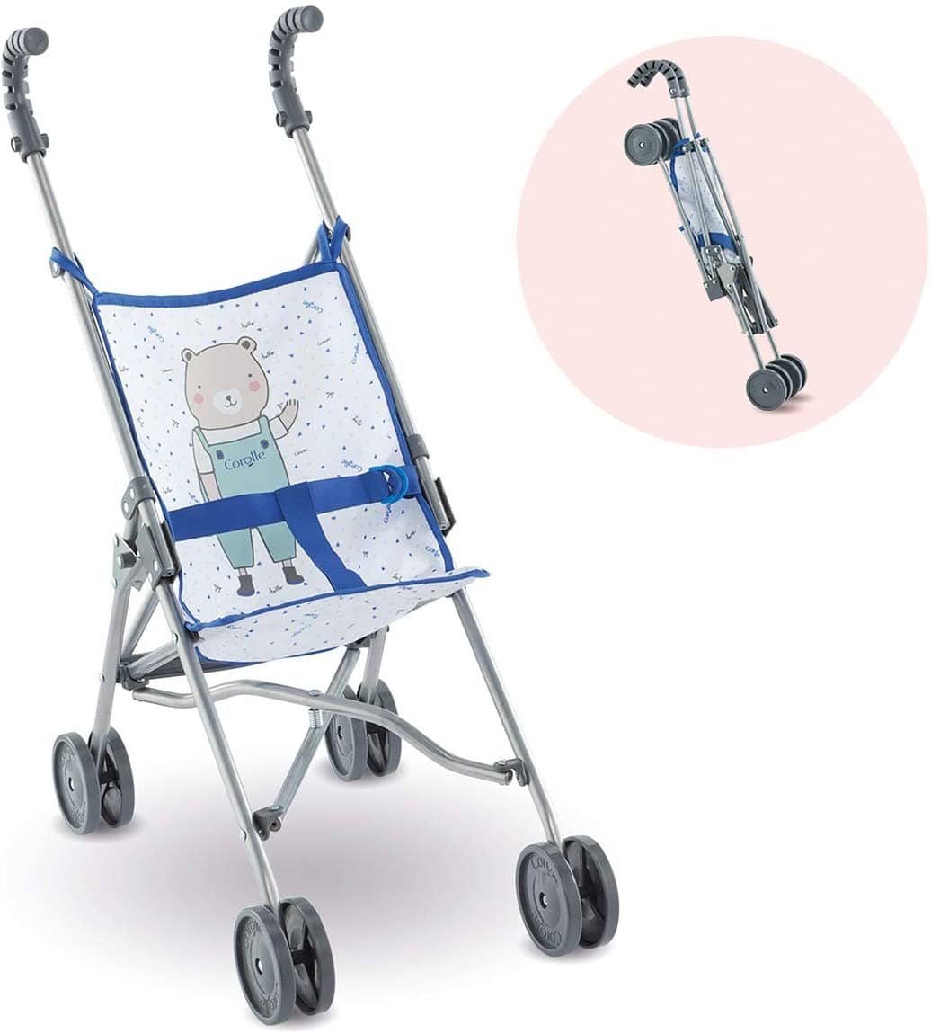 Blue Umbrella Stroller Corolle Mon Grand Poupon (14 & 17 Inch)-Kidding Around NYC
