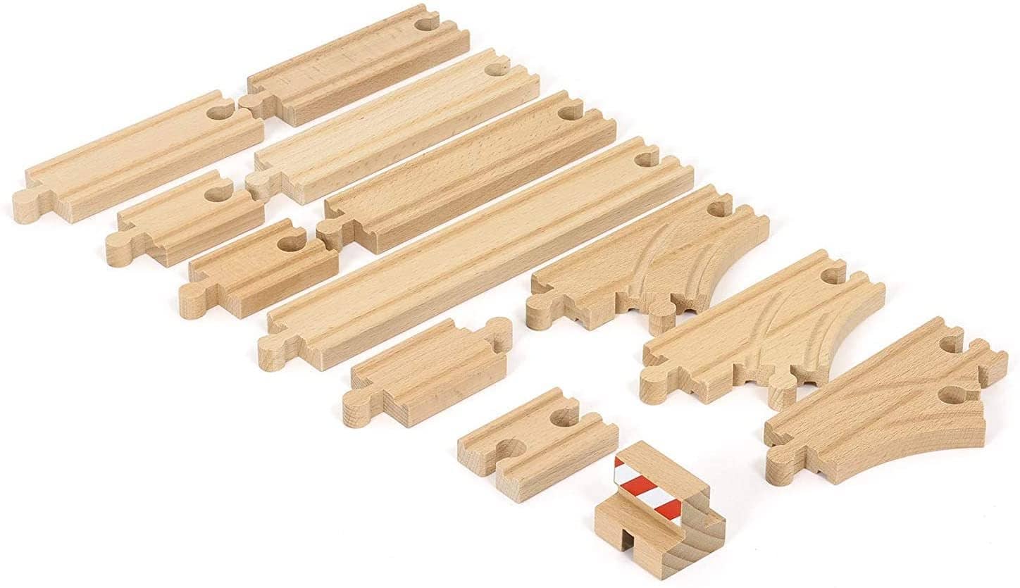 Brio World - 33394 Starter Track Pack | 13Piece Wooden Train Tracks For Kids Ages 3 & Up-Kidding Around NYC