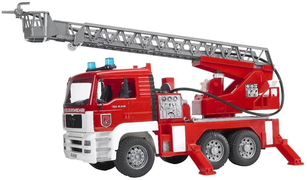 Bruder 02771 MAN Fire Engine With Ladder & Water Pump & Light/Sound Module-Kidding Around NYC