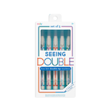 Seeing Double Fine Felt Tip Markers Set Of 5 Arts & Crafts - Art Supplies
