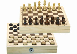 Chess and Checker Game in Wood