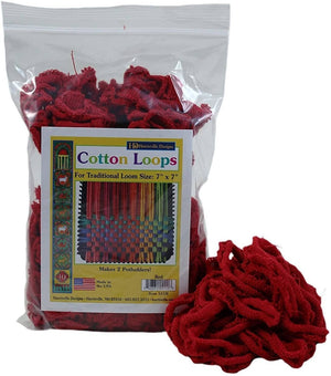 Red Cotton Loops Potholder Loom Refills-Kidding Around NYC