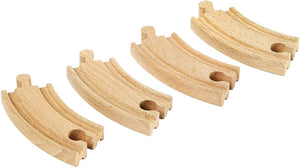 Brio World 33337 - Short Curved Tracks - 4 Piece Wooden Track Tracks For Kids Ages 3 And Up-Kidding Around NYC