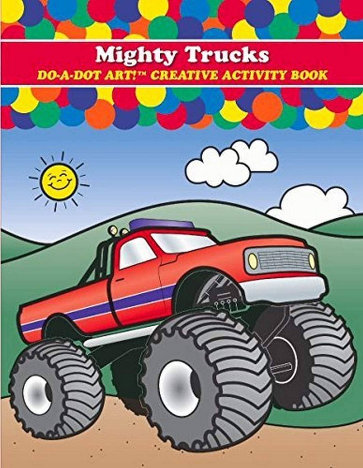 Do A Dot Art:Mighty Trucks Coloring Book-Kidding Around NYC