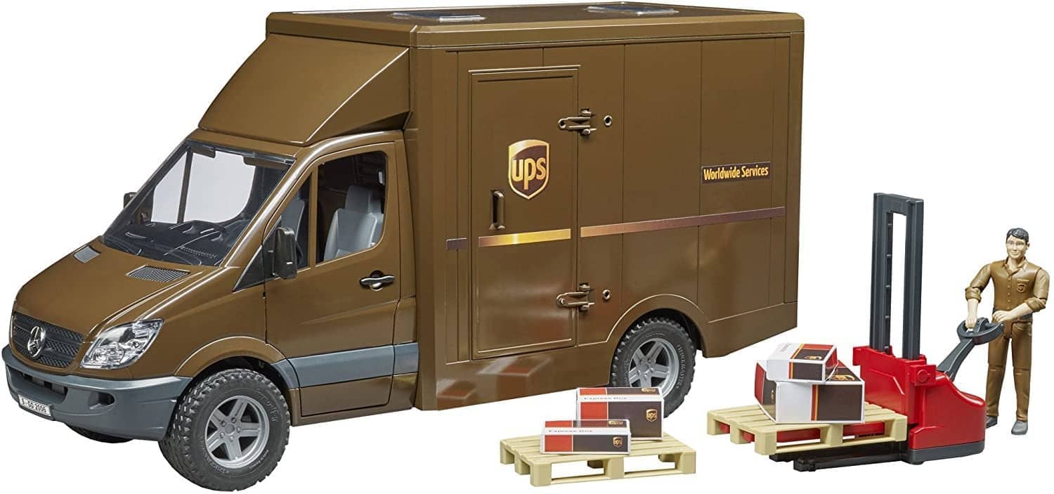 Bruder 02538 UPS MB Sprinter With Driver And Accessories-Kidding Around NYC