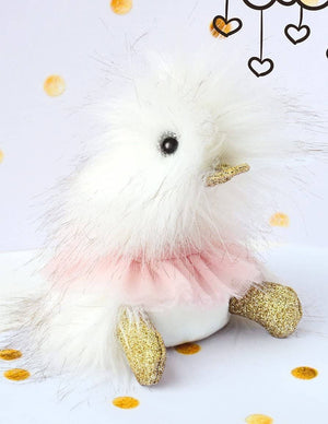 Doudou Et Compagnie Stuffed Animal Plush Duck -Tutu With Gold Glitter-Kidding Around NYC
