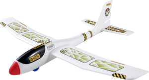 Terra Kids Maxi Hand Glider With Boomerang Setting - Easy To Assemble 22" Sturdy Styrofoam Airplane With Decals-Kidding Around NYC