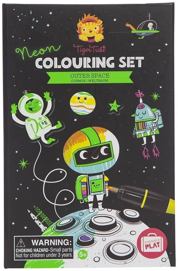 Outer Space Neon Coloring Set-Kidding Around NYC