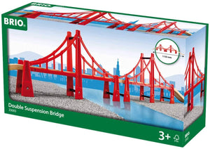 Brio World - 33683 Double Suspension Bridge | 5 Piece Toy Train Accessory For Kids Age 3 And Up-Kidding Around NYC