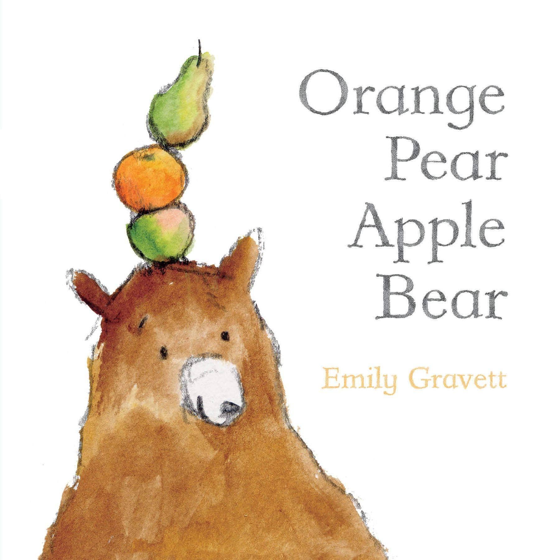 Orange Pear Apple Bear (Board Book)-Kidding Around NYC