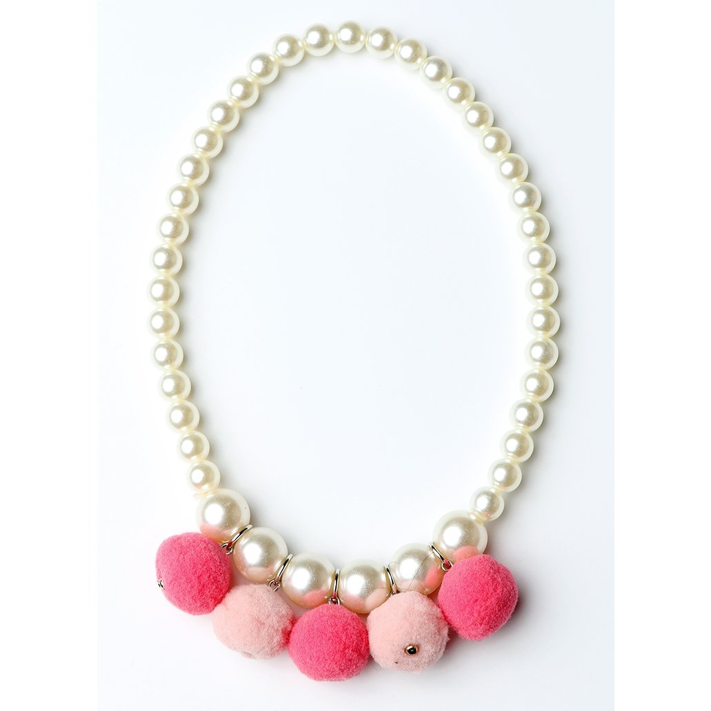 Pink Pom Necklace Accessories