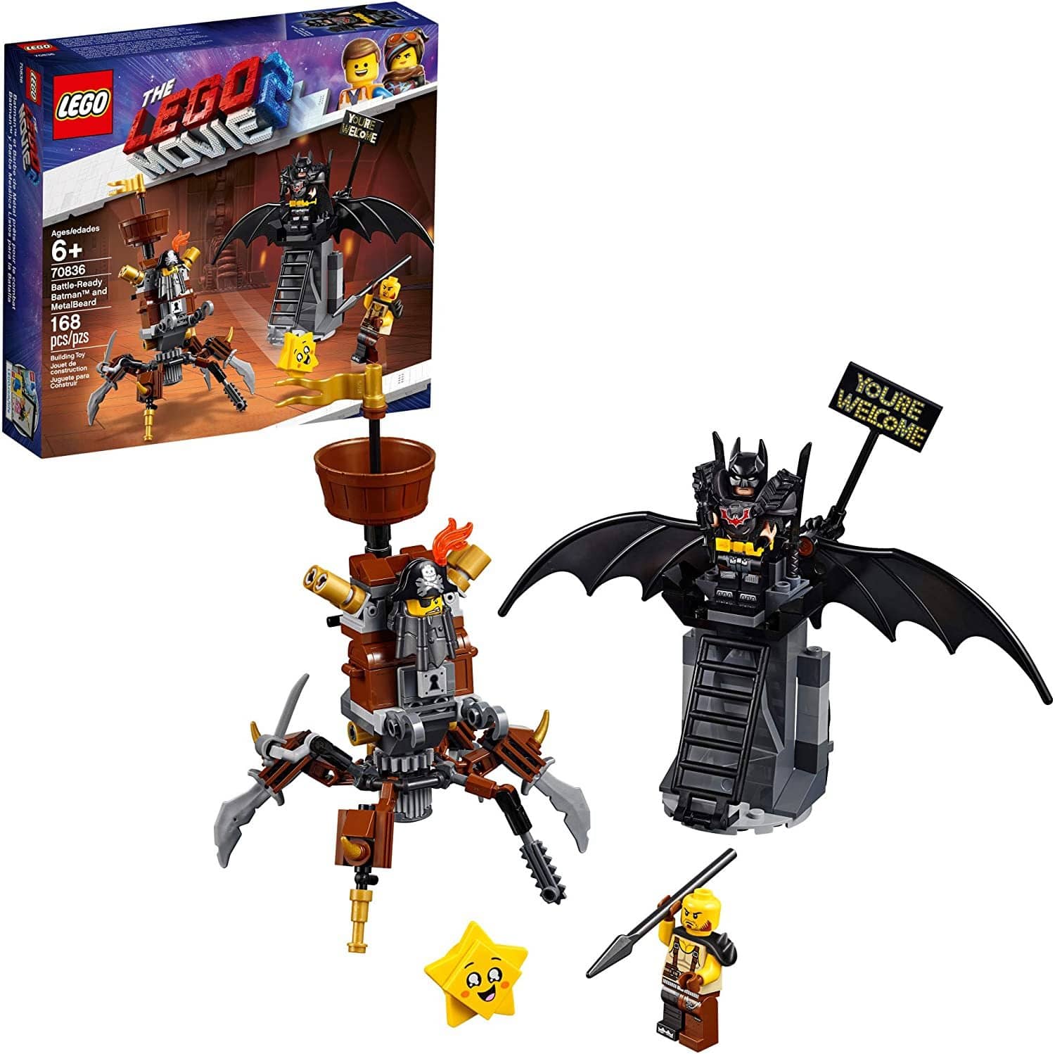 LEGO 70836: LEGO Movie 2: Battle Ready Batman And MetalBeard (168 Pieces)-Kidding Around NYC
