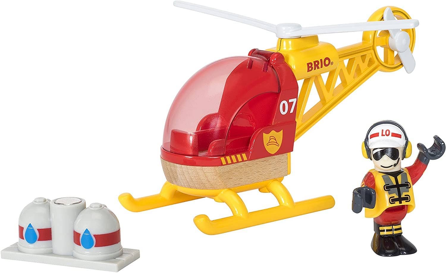 Brio World - 33797 Firefighter Helicopter | 3 Piece Helicopter Toy For Kids Ages 3 And Up-Kidding Around NYC