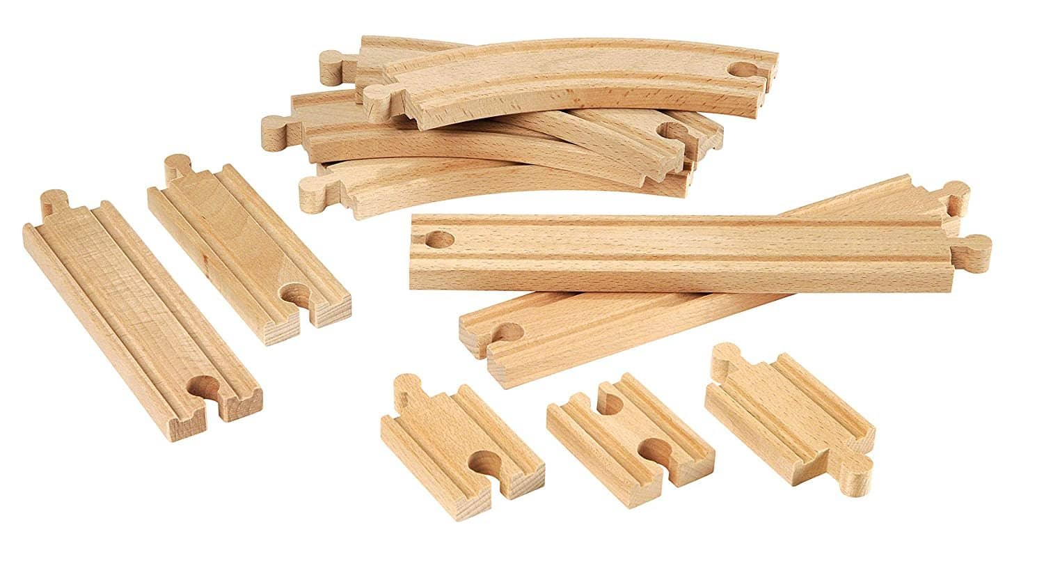 Brio World - 33401 Beginners Expansion Pack | 11 Piece Wooden Train Tracks For Kids Ages 3 And Up-Kidding Around NYC