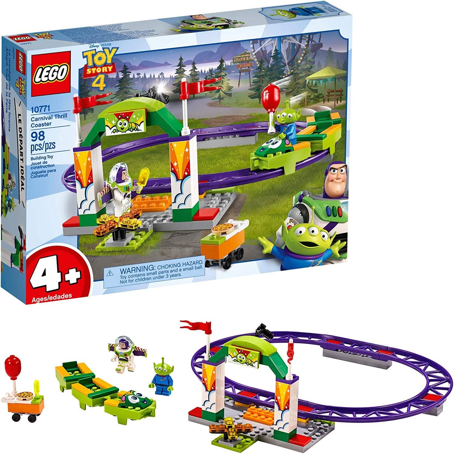 Lego | Disney Pixars Toy Story 4 Carnival Thrill Coaster 10771 Building Kit (98 Pieces)-Kidding Around NYC