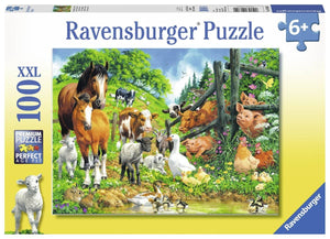 Ravensburger 10689 Animals Get Together (100 Piece Jigsaw Puzzle)-Kidding Around NYC