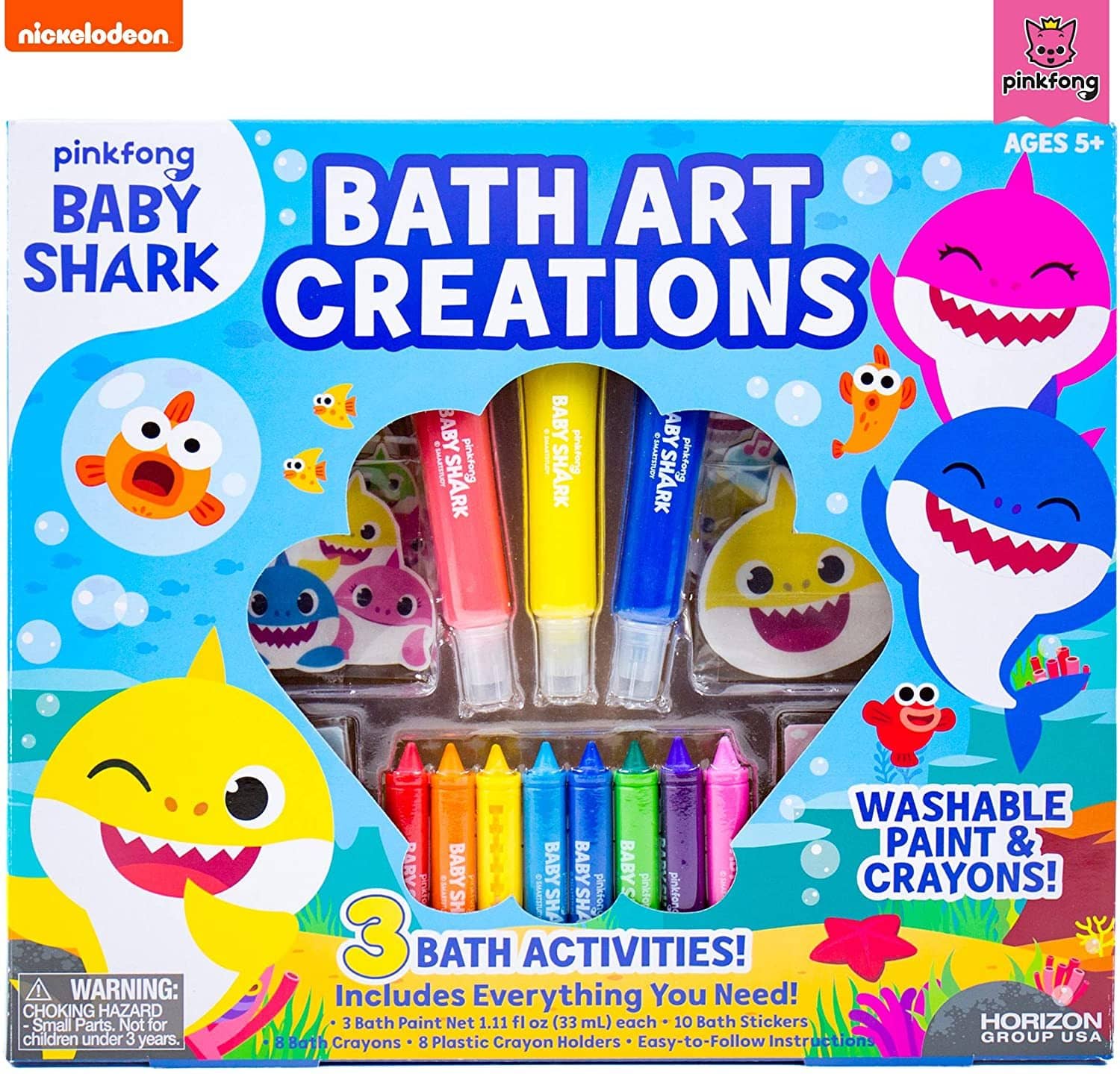 Baby Shark Bath Art-Kidding Around NYC