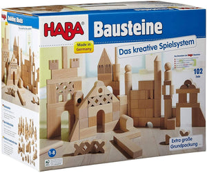 Basic Building Blocks 102 Piece Extra Large Wooden Starter Set (Made In Germany)-Kidding Around NYC