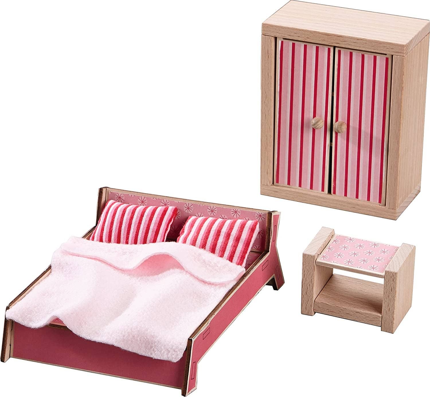 Little Friends Master Bedroom - 3 Piece Furniture Set With Parents Bed Armoire And Nightstand-Kidding Around NYC