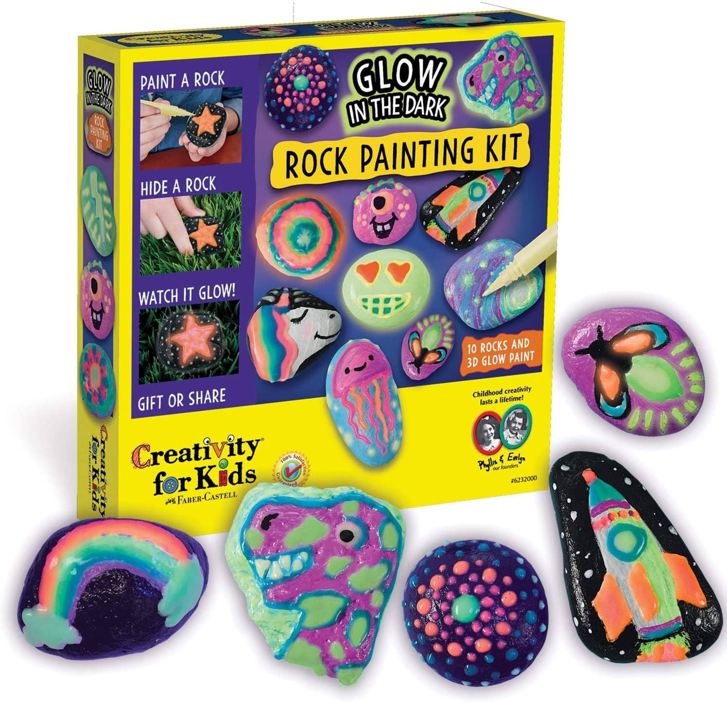 Glow In Dark Rock Painting Kit-Kidding Around NYC