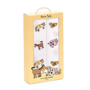 Farm Tails Pair of Swaddles